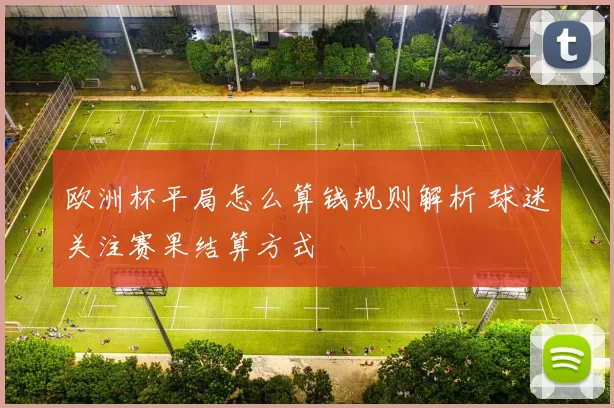 欧洲杯平局怎么算钱规则解析 球迷关注赛果结算方式